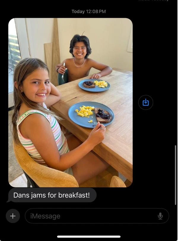 Customer text about jam